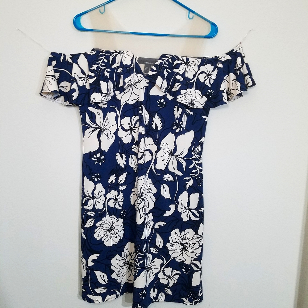 Off the sholder illusion dress